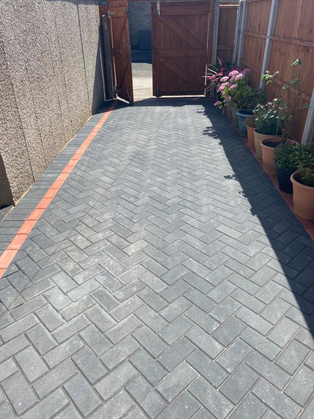 New block path installed at rear of house in Birmingham