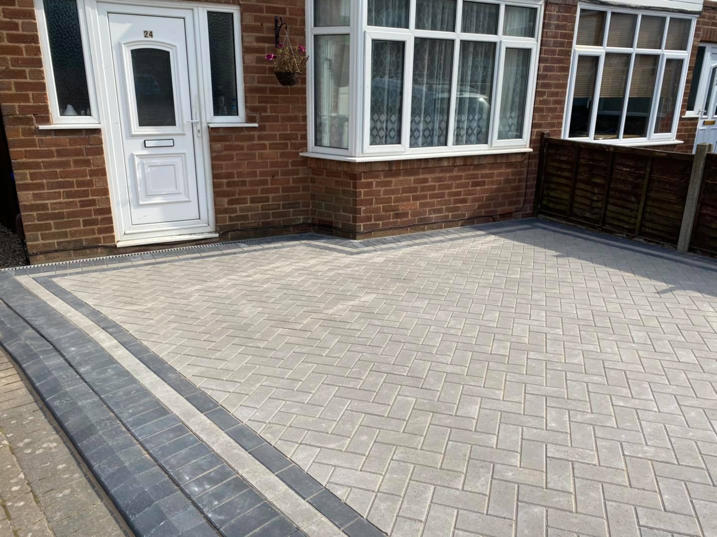 Modern looking block paving installed in Solihull