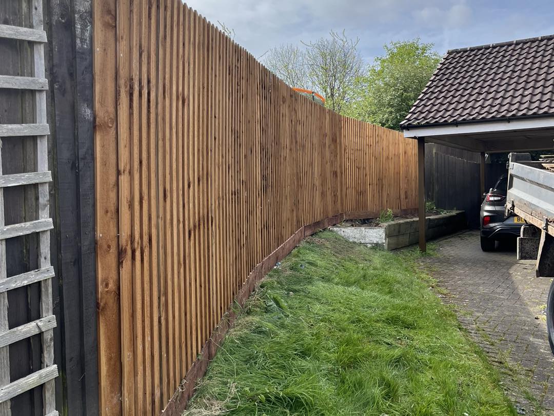 New timber fencing replaced after storm in Birmingham
