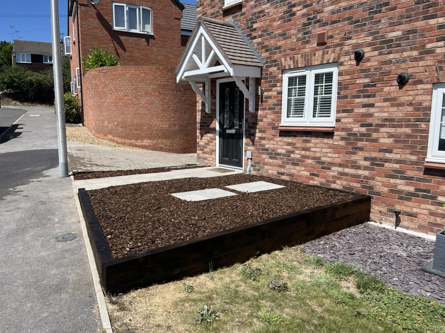 Garden clearance and landscaping in Solihull front garden