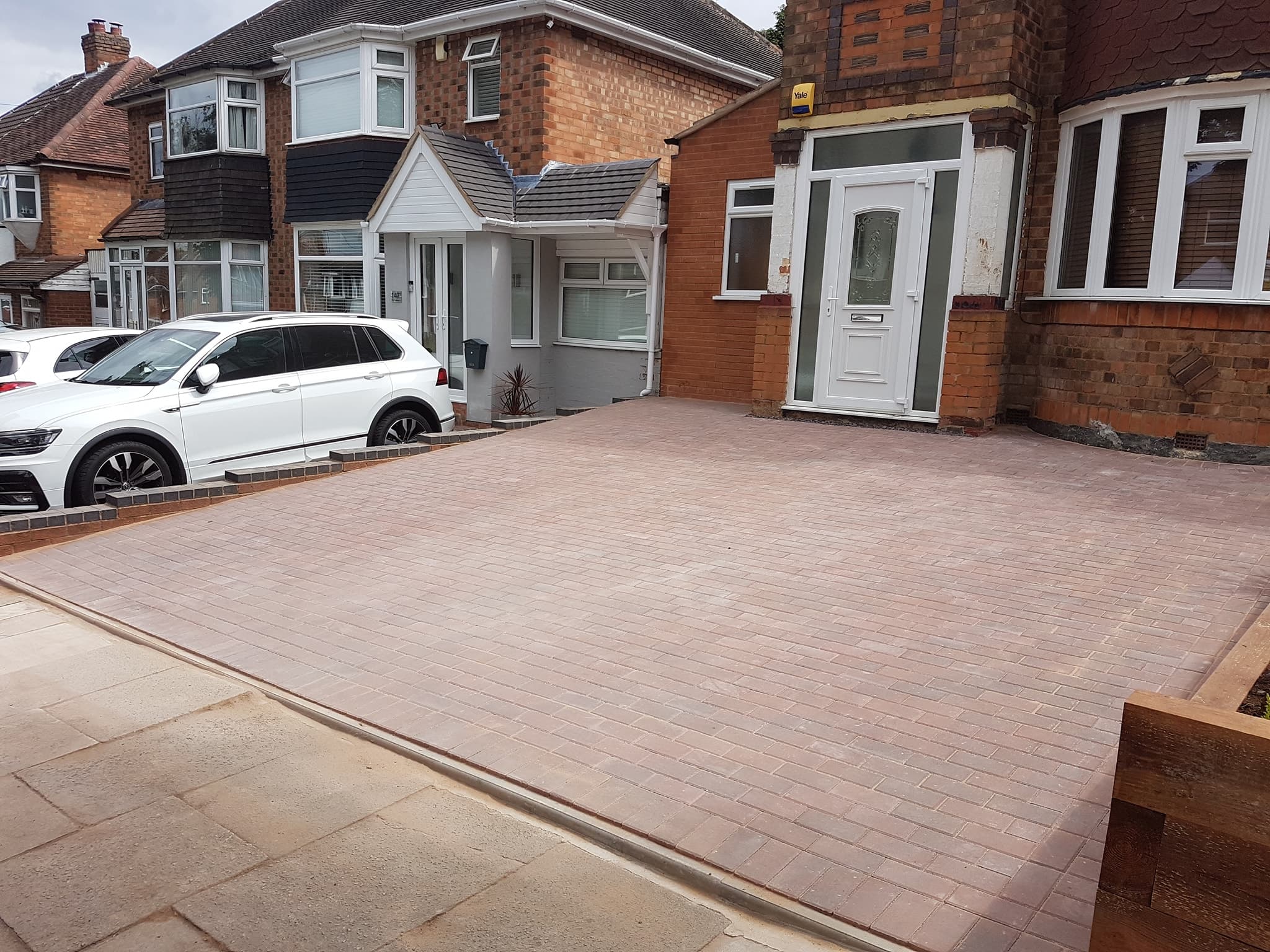 Driveway block paving with edging in Solihull