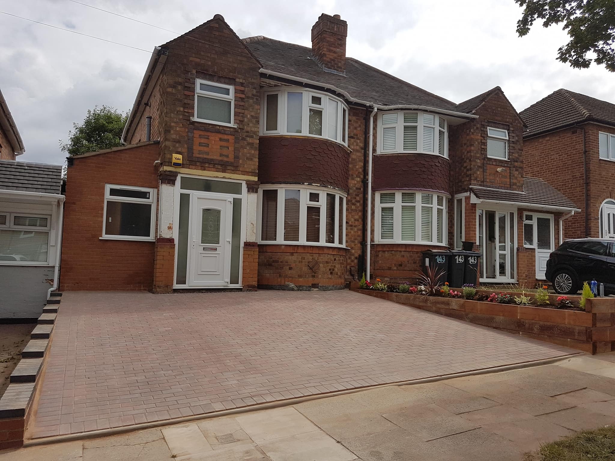 New driveway installation with block paving in Birmingham