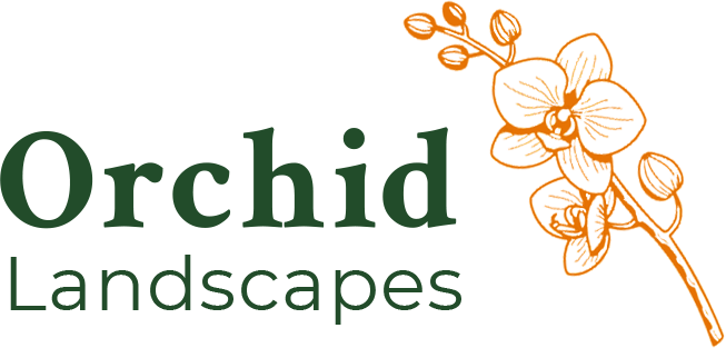 orchid landscapes logo green orange