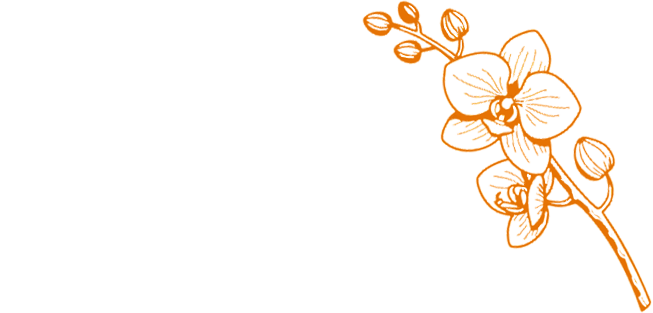 orchid landscapes logo white orange
